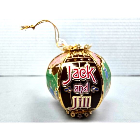 ChemArt 40864 Ornament Jack & Jill Collectible Metal 24k Gold Finish Etched - Picture 1 of 8